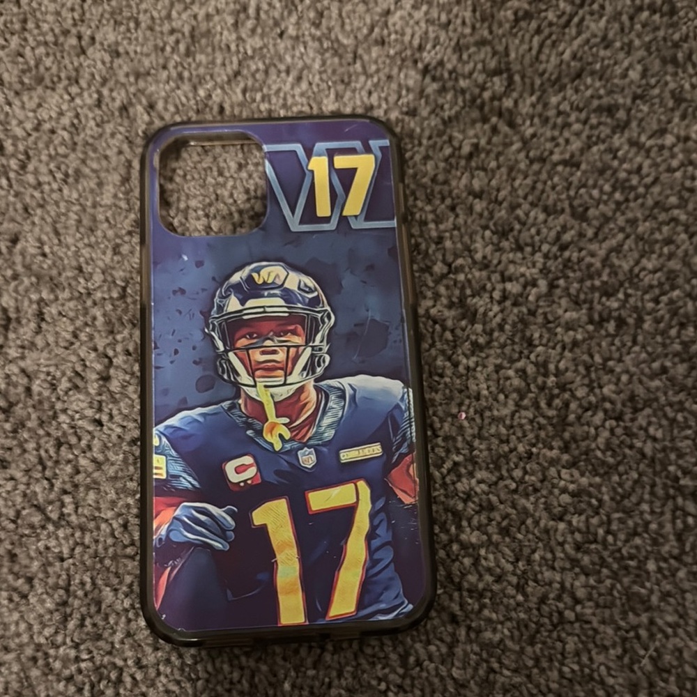 iPhone 12 Terry McLaurin Custom Football Player Phone Case - Blue